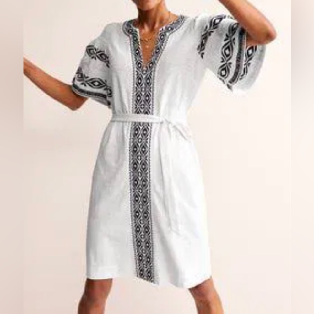 BODEN Embroidered Jersey Short Dress, size US 14R, UK 18R